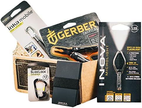 Everyday Carry Gift Set (5 Piece EDC Kit) - Everyday Survival Gear - Great Gift For Men - Birthday Gift - Minimalist Gift