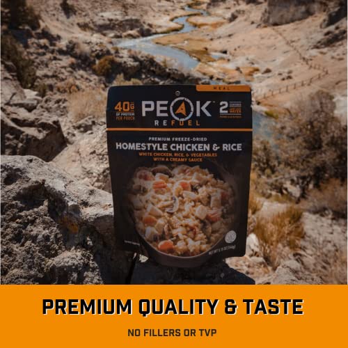 Peak Refuel Homestyle Chicken & Rice Premium Freeze Dried Camping