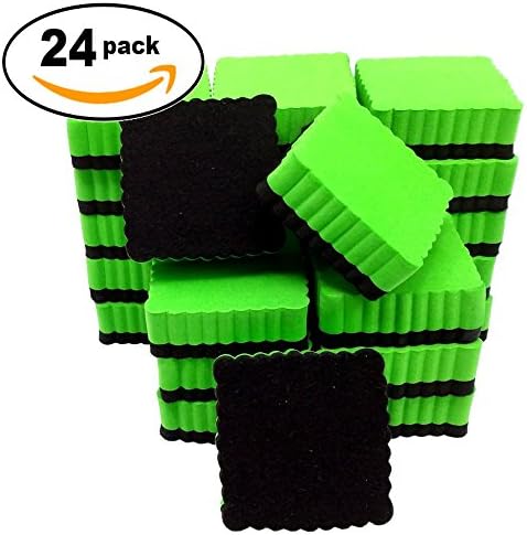 Dry Erase Erasers by ItemMax | Whiteboard Eraser that will make Cleaning your White Boards Quick and Easy (24, Green)