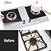 Gas Range Protector Stovetop Burner Cooker Cover, Reusable Non-stick Dishwasher Safe Liner Clean Mat, 6 PCS 10.6 by 10.6 inch, Black