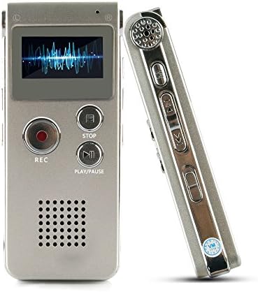 ROCSUN Digital Audio Voice Recorder /Multifunctional Rechargeable Dictaphone/MP3 Music Player-8GB (Silver-1)