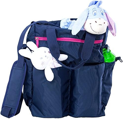 Perfect Diaper Bag Mommy Tote - Ultra Lightweight Water Resistant w/Baby Changing Pad