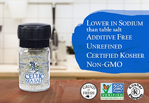 Light Grey Celtic Sea Salt Mini Grinders – Refillable, Reusable Glass Grinders with Additive-Free, Delicious Sea Salt… - Image 3