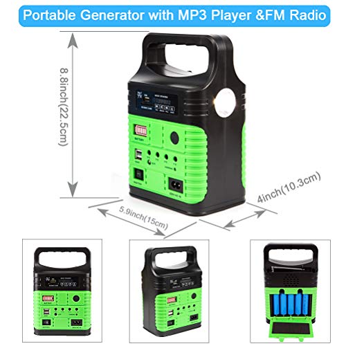 UPEOR 10-Watt Portable Generator Power Inverter, Solar Generator System for Camping Home, 9000mAh Removable Battery, Emergency Power Supply with 6 Watt Solar Panels - Thumbnail 5