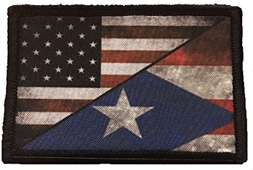 Puerto Rico/USA Flag Morale Patch. 2x3