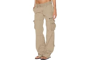 cllios Women's Stretchy Tactical Cargo Pants High Waisted Casual Joggers Plus Size Skinny Trousers Cargo Pants with 6 Pockets