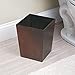 InterDesign Formbu Wood Wastebasket, Small Square Trash Can for Bathroom, Bedroom, Dorm, College, Office, 8.5