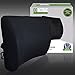 Go Active Lifestyle Memory Foam 3D Ventilative Mesh Lumbar Support Cushion - Back Cushion - BONUS Extension Strap Allows This Support Cushion To Be Used On Virtually Any Chair - Premium Quality - Alleviates Lower Back Pain (Black)