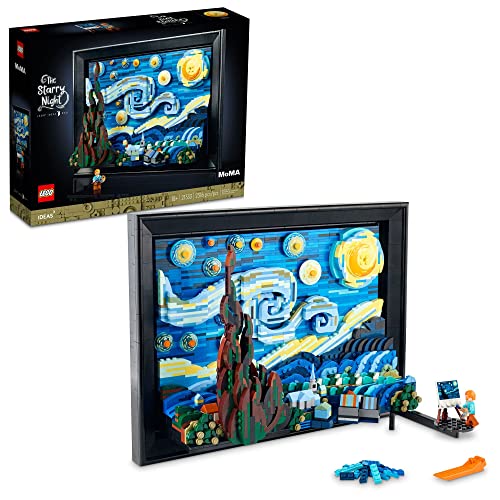 LEGO Ideas Vincent Van Gogh The Starry Night, Unique 3D Wall Art for