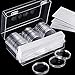 60 Pieces 46 mm Coin Capsules Holder and 8 Sizes (17/20.5/25/27/30/32/40/46mm) Protect Gasket Coin Holder Case with Plastic Storage Organizer Box for Coin Collection Supplies