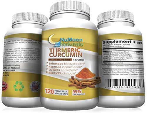 Turmeric Curcumin Capsules 1200 Milligrams Extra Strength Immune System Supplements Joint Pain Anti Inflammatory