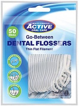 GO Between FLOSSERS 50'S, White, 50 count (Pack of 1)