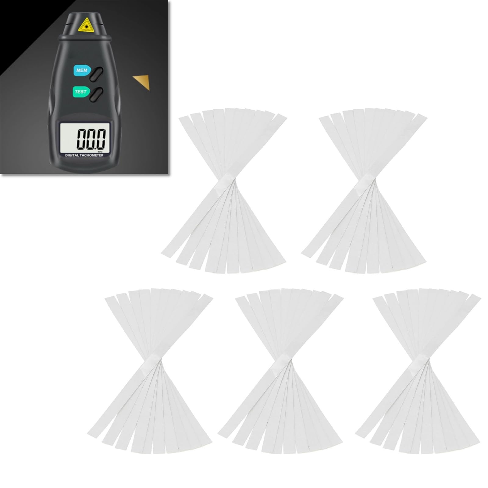 Tachometer Reflective Tapes tachometer tape Reusable Good Reflectivity Flexible Reflective Stickers, 50 Pcs Sun Resistance Strong Adhesion Waterproof Optical Safety Warning Tapes