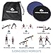 Sliders Fitness Discs (Blue) and Resistance Loop Bands Set by World Wonders | 80 Day Obsession Equipment | Ideal Gym Workout for Core, Legs, and Butt | 2 Floor Gliders and 5 Elastic Bands w/Carry Bag