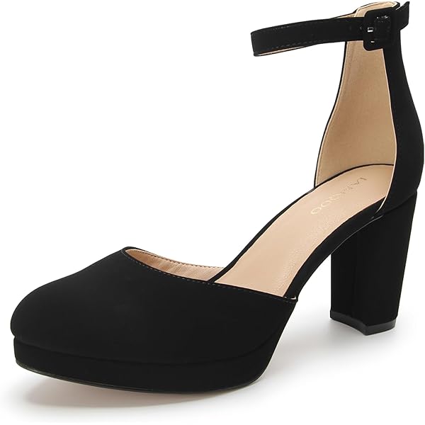 Amazon.com | XYD Women Slender Ankle Strap Pumps with Buckle