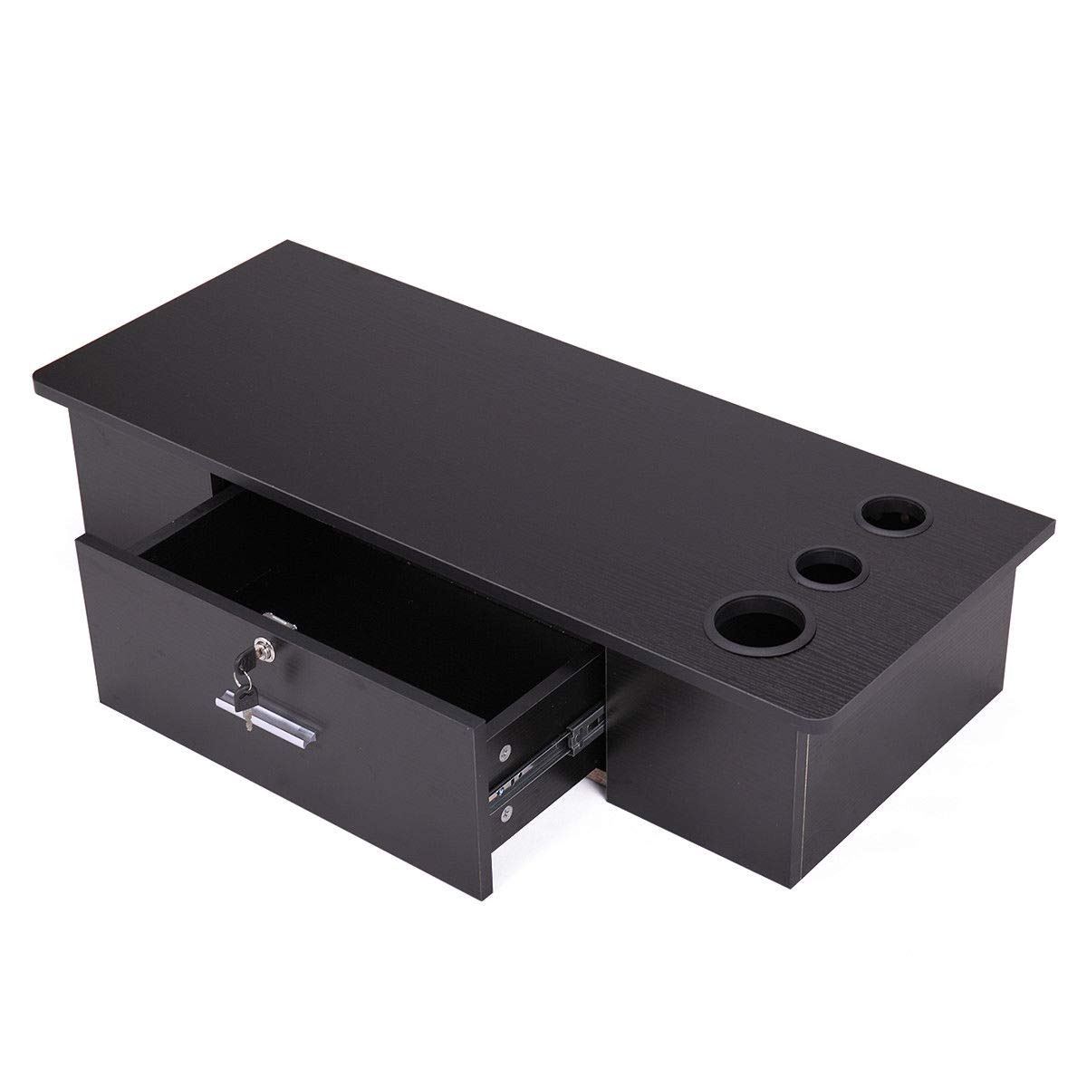 Black Salon Classic Wall Mount Styling Station Beauty Salon Spa Locking Cabinet: Beauty
