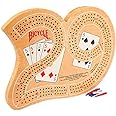 Official Bicycle Wooden Cribbage Board Game 29 Game Set 3 Track - by Bicycle Includes 9 Cribbage Pegs