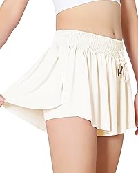 AIOIC Girls Butterfly Shorts Kids Flowy Shorts