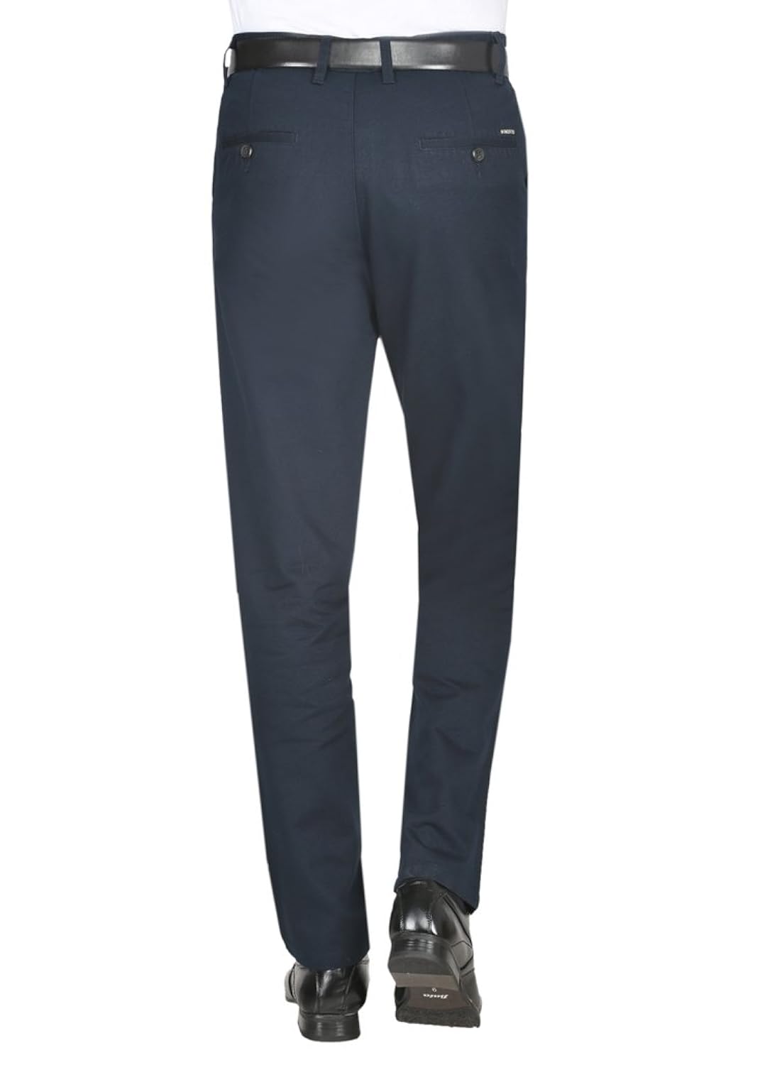 modo men's cotton regular fit dobby trousers