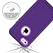 FOGEEK iPhone 5C Case, Dual Layer Anti Slip 360 Full Body Cover Case PC and TPU Shockproof Protective Compatible for Apple iPhone 5C ONLY (Purple)
