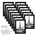 upsimples 5x7 Picture Frames Made of Synthetic Wood High Definition Glass for Wall or Tabletop Display,Black Photo Frame,14 Pack