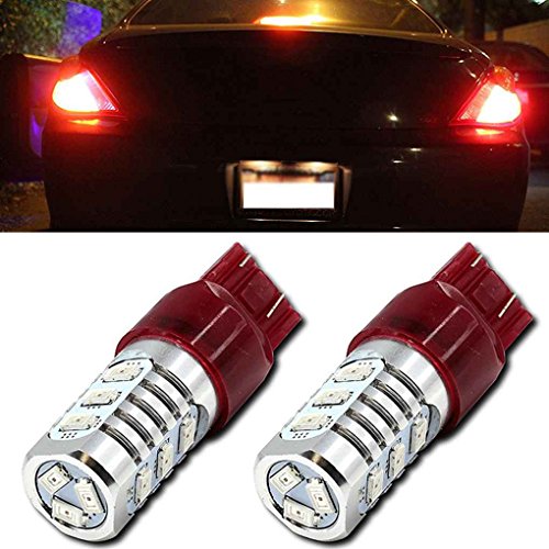 Egal 2pcs/kit 7443 5630 Chip 12SMD Red Flashing Strobe Blinking Alert Safety Brake Tail Stop Light Bulbs Lamps