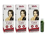 Cosamo -Love Your Color- Ammonia & Peroxide Free Hair Color #778 Medium Golden Brown (Pack of 3) with a Jarosa Beauty Bee Organic Peppermint Lip Balm 100% All Natural Deep Moisturizing Usda Certified