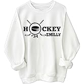NAZENTI Personalized Hockey Sweatshirt - Hockey Mom, Women's Gifts