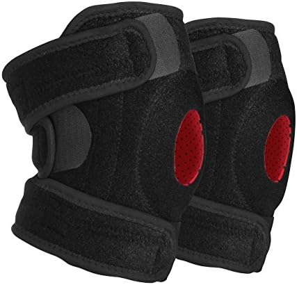 Knee Sleeves (1 Pair) MOYTAICOO Adjustable Compression Bracefor Sports, Squats, Crossfit, Jogging, Walking, Hiking, Circulation, Arthritis &amp; Injury Recovery - Both Women &amp; Men, Black