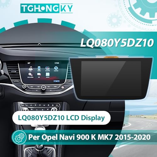 TGHongKy 8 Inch LQ080Y5DZ10 LCD Screen for Opel Vauxhall Navi 900 Touch Screen Glass LCD Display for Opel Astra K MK7 2015-2020 Touch Screen Glass with 4 XX Tools