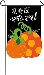 Evergreen Flag Applique Happy Fall Y'all Garden Flag, 12.5 x 18 inches