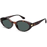 VANLINKER Polarized Retro Oval Sunglasses for Women Men Small Face Vintage 90s Shades VL9850