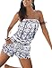 Women's Off Shoulder Jumpsuit Short Romper Summer Beachwear,Blue,Small