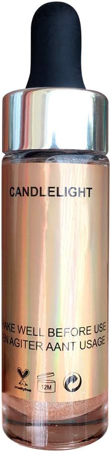 JinJin Highlighter Makeup Gold Liquid Face Eye Contour Brightener Glow Shimmer Waterproof Light Face Cosmetics (E)