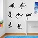 Kids Stunt Scooters, jumps, Tricks, Wall Decorations Wall Stickers Vinyl Decor Wall Art Wall Decals Wall Decal Decals Children Wall Decals