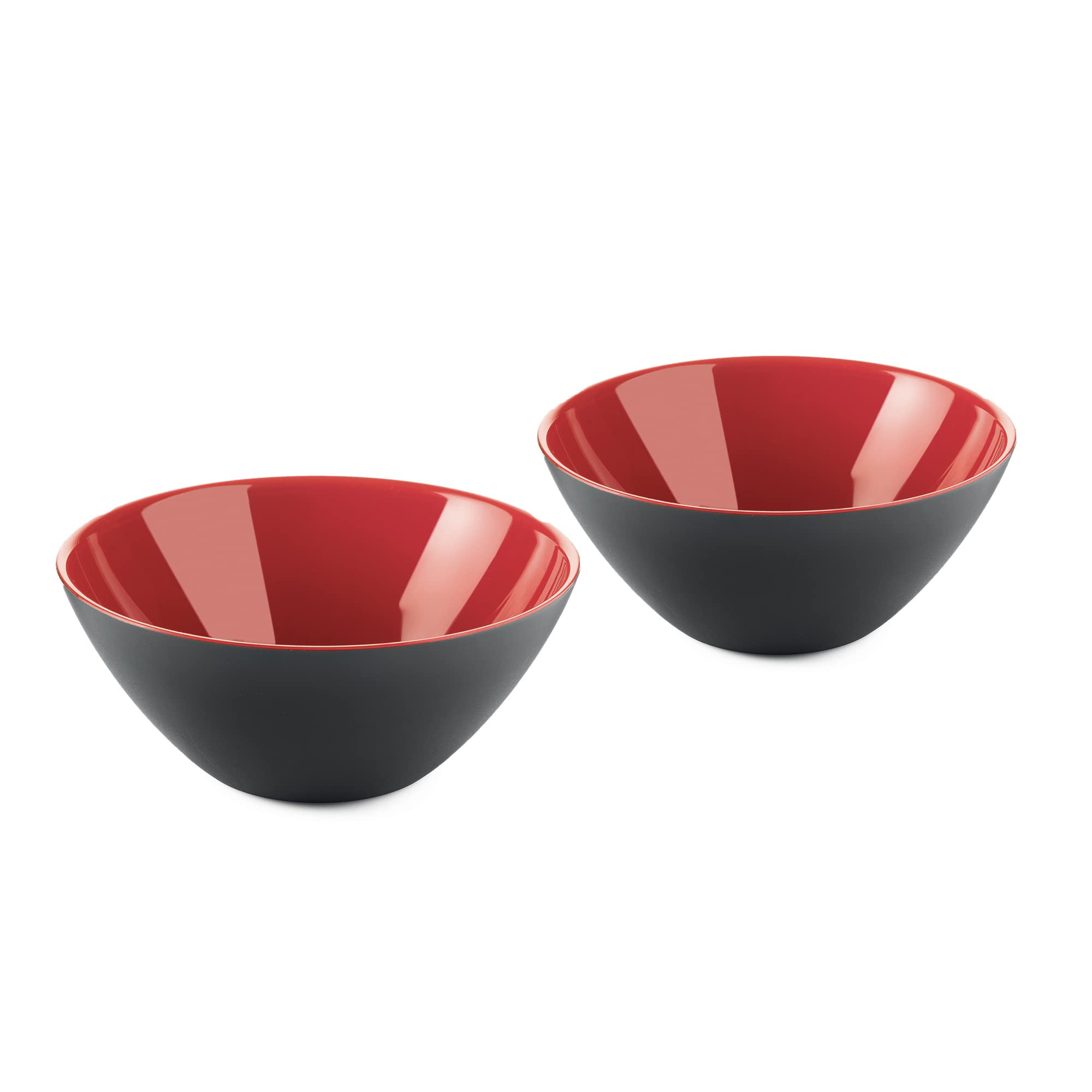 Guzzini Set of 2 Bowls cm 12 My Fusion Back/White/Red