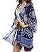 Swim,Beach Cover Up,Women Boho Chiffon Kimono Cover-ups,Cardigan for Bikini.(Free, Blue)