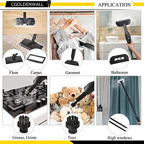 CGOLDENWALL Floor Steam Cleaner Heavy Duty Cleaning Steamer 1500W High