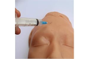 FHUILI Silicone Head Facial Mannequin Training Pad - Face Skin Suture Surgery and Injection Teaching Model Contains Bone Tissue - for Medical Student Doctor Esthetician