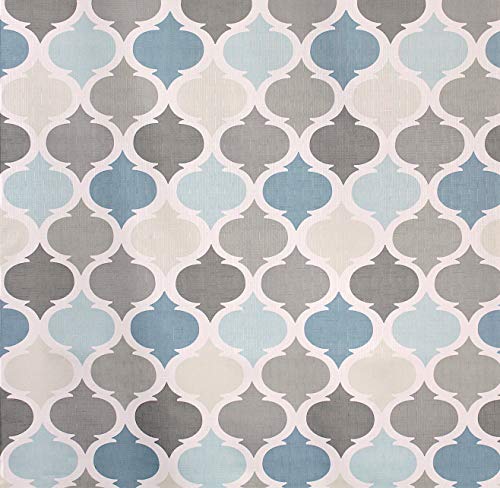 Serafina Home Universal Bathroom Fabric Shower Curtain for Men or Women: Muted Tones of Blue and Gre - //coolthings.us