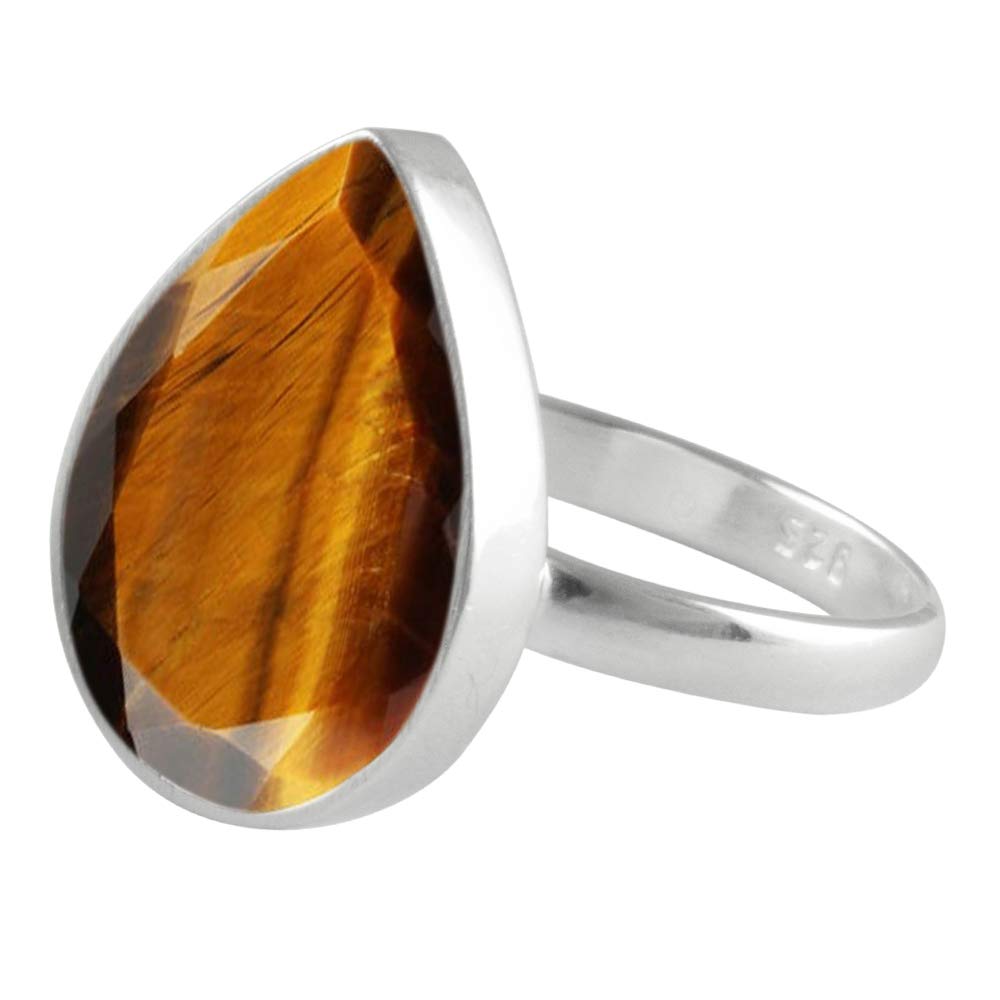SURYAGEMS Pear Faceted Natural 925 Sterling Silver