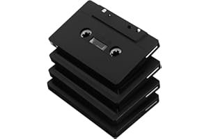 KOCKSHION 4pcs Vintage Black Blank Cassette Tape Audio Tape Decor for DIY Craft Retro Wall Ornament for Themed