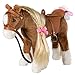 iBonny Plush Horse with Blond Hair Pretend Play Stuffed Animal Horse Toys for Girls
