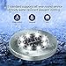 Solar Ground Lights,8 LED Disk Lights Solar Powered Waterproof Garden Pathway Outdoor in-Ground Lights with Light Sensor (Bright White 8 Packs)