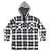 North 15 Men's Hooded Flannel Shirt - Polar Fleece Lining, Zipper Front (Medium - 5X Large)
