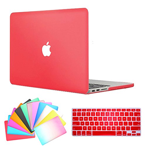 MacBook Air 13 Inch Case,Anrain AIR 13-inch Rubberized See Through Hard Shell Snap On Case Cover with Keyboard Cover For Apple MacBook Air 13.3" (Models: A1466 A1369),Red - Thumbnail 7