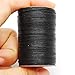 0.8mm 1 roll Polyester Leathercraft Small Waxed Thread for Leather Sewing (TSblack)