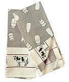 Dairy Farm Cotton Dish Towel, Set of 2