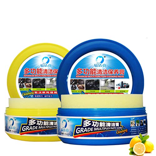 Chercherr Anhydrous Cleaner, Multifunctional Leather Refurbishing Cleaning Repair Tool Cream For Glass Leather Furniture Metal Floor Decoration（330g） (Yellow) - Thumbnail 6