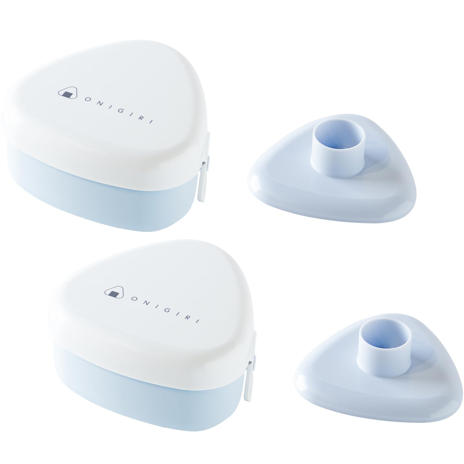 オーエスケー（OSK) 2個セット 弁当箱 爆弾 おにぎりケース 290ml ブルー 日本製 押し型付 電子レンジ対応 LS-20 日本製商品画像